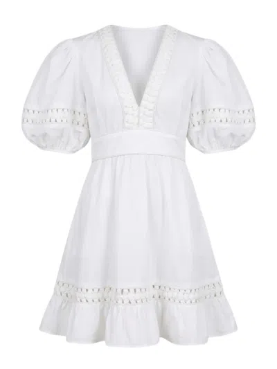 Scarlett Poppies Olga Dress In White