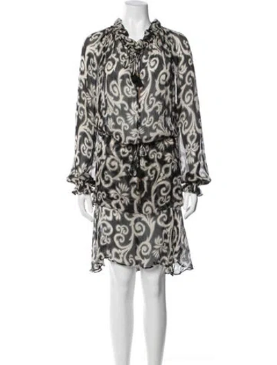 Pre-owned Scarlett Poppies Patterned Midi Length Dress In Multi
