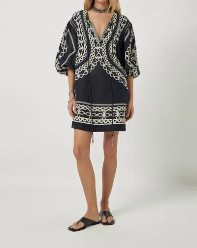 Scarlett Poppies Portofina Mini Dress In Onyx In Multi