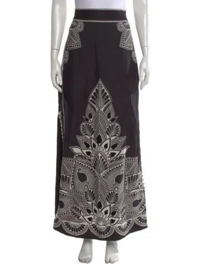 Pre-owned Scarlett Poppies Printed Long Skirt In Black