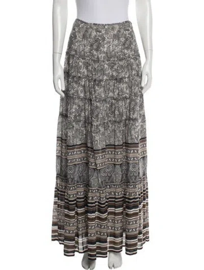 Pre-owned Scarlett Poppies Printed Long Skirt W/ Tags In Gray