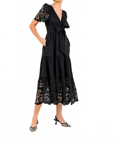 Scarlett Poppies Radhika Long Dress In Onyx Black