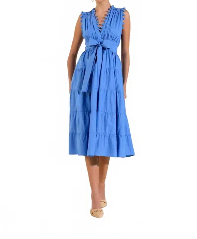 Scarlett Poppies Santa Cruz Midi Dress In Vista Blue