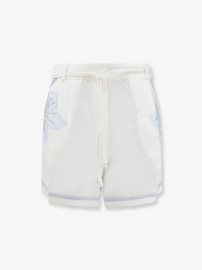 Scarlett Poppies Vareli Linen And Cotton Shorts In Multi