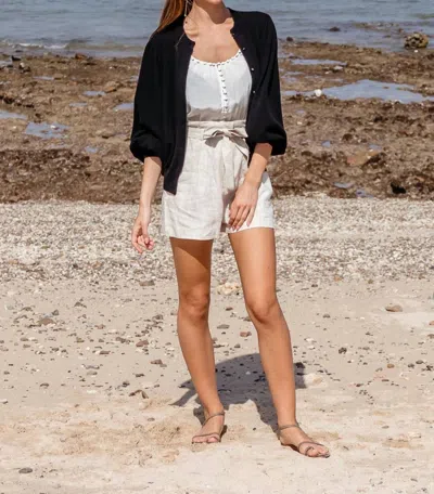 Scarlett Poppies Volume Sleeve Feminine Cashmere Cardigan In Black