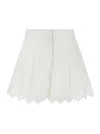 Scarlett Poppies White Shorts With Trimmed Edges In Techno Fabric Woman In White