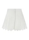 Scarlett Poppies White Shorts With Trimmed Edges In Techno Fabric Woman In White