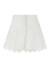 Scarlett Poppies White Shorts With Trimmed Edges In Techno Fabric Woman