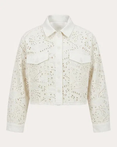 Scarlett Poppies Women's Liora Embroidered Twill Jacket In Neutral