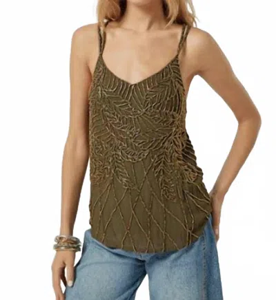 Scarlett Poppies Yara Top In Dark Olive In Multi