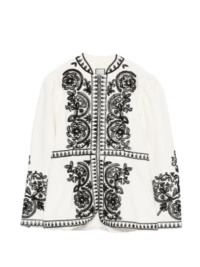 Scarlett Poppies Zorena Embroidered Jacket In White