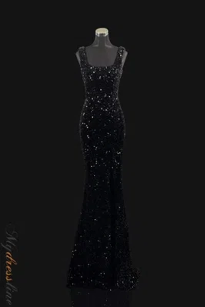 Pre-owned Scarlett Portia &  Ps21028 Evening Dress Lowest Price Guarantee Authentic In Black