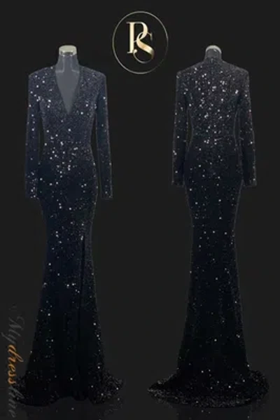 Pre-owned Scarlett Portia &  Ps21034 Evening Dress Lowest Price Guarantee Authentic In Black