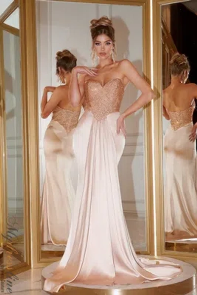 Pre-owned Scarlett Portia &  Ps22230 Evening Dress Lowest Price Guarantee Authentic In Mauve