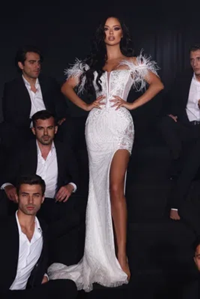 Pre-owned Scarlett Portia &  Ps22523 Evening Dress Lowest Price Guarantee Authentic In Rose Gold