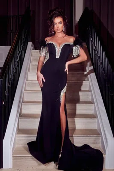 Pre-owned Scarlett Portia &  Ps23211 Evening Dress Lowest Price Guarantee Authentic In White