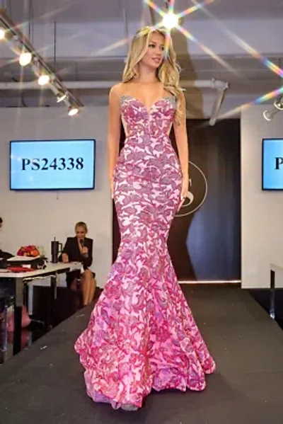 Pre-owned Scarlett Portia &  Ps24338 Evening Dress Lowest Price Guarantee Authentic In Pink/multicolor