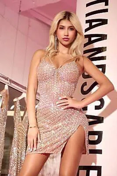 Pre-owned Scarlett Portia &  Ps24853c Evening Dress Lowest Price Guarantee Authentic In Silver