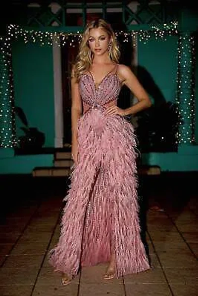 Pre-owned Scarlett Portia &  Ps24856c Evening Dress Lowest Price Guarantee Authentic In Pink