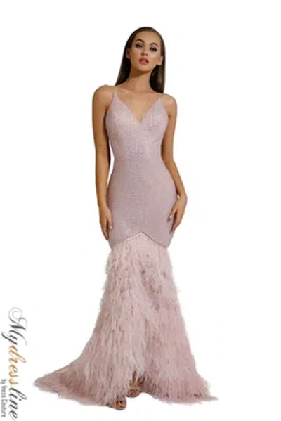 Pre-owned Scarlett Portia &  Ps6826 Evening Dress Lowest Price Guarantee Authentic In Ivory