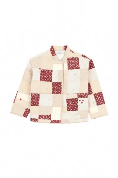 Scarlette Ateliers Women's Patchwork Jacket In Red In Neutral