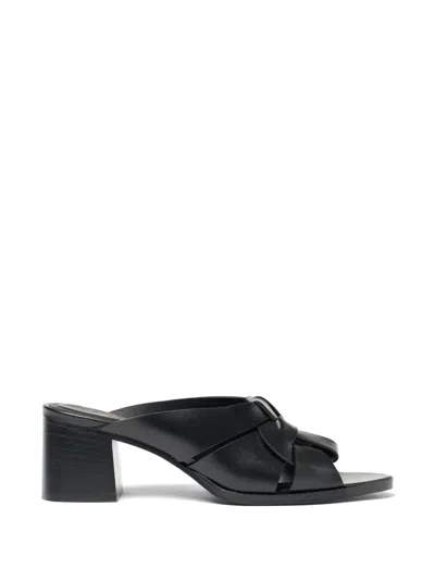 Scarosso Round-toe High-heeled Sandals In Black