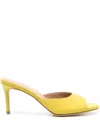 Scarosso 75mm Lohan Leather Mules In Green