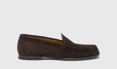 Scarosso Alain Suede Loafers In Brown - Suede