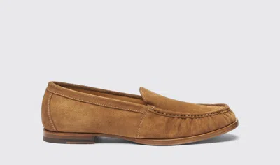 Scarosso Alain Suede Loafers In Tan - Suede