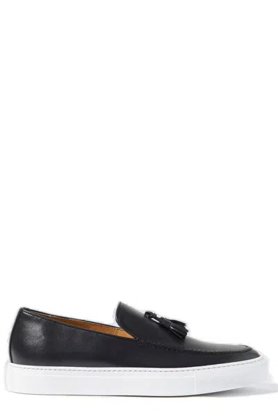 Scarosso Amadeo Leather Sneakers In Black