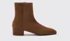Scarosso Constanza Ankle Boots In Tan - Suede