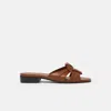 Scarosso Anna Slides In Tan - Calf