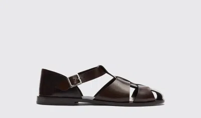 Scarosso Apollo Brown - Man Sandals Brown In Brown - Calf