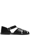 Scarosso Apollo Buckle-fastened Sandals In Black