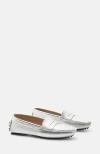 Scarosso Ashley Driving Shoes In Silver