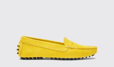 Scarosso Ashley Yellow Suede - Woman Driving Shoes Yellow In Yellow - Suede