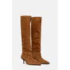Scarosso Barbara Pointed-toe Boots In Brown