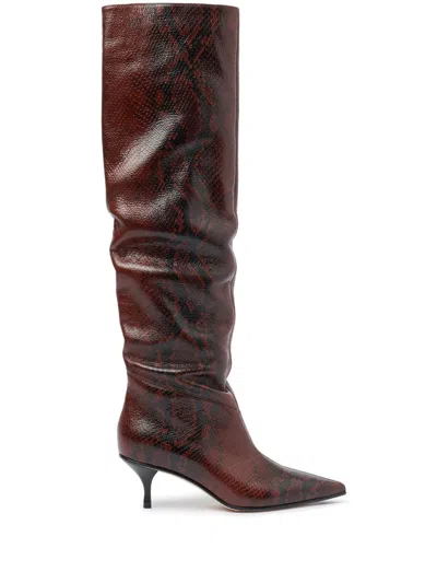 Scarosso Barbara High Boots In Brown
