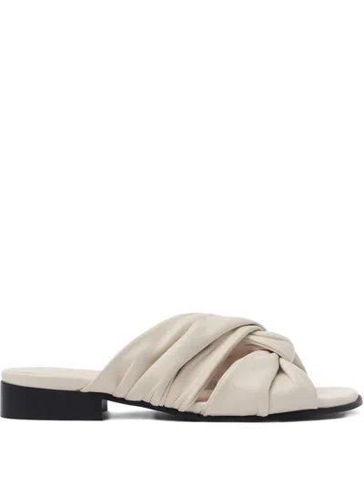 Scarosso Bebe Slides In Off White - Calf