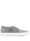 Scarosso Buckle Monk Sneakers In Grey