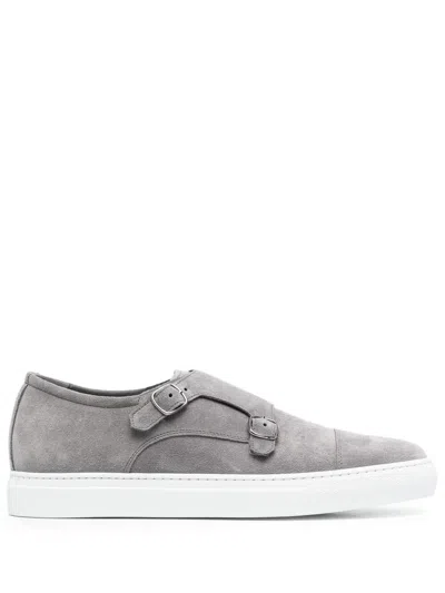Scarosso Buckle Monk Sneakers In Grey