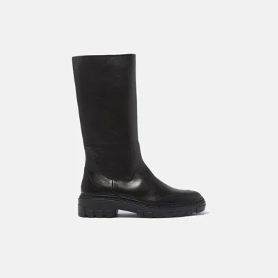Scarosso Boots Candice Black Calf Leather In Black - Calf