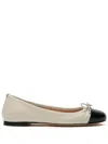 Scarosso Carla Leather Ballerina Shoes In Neutrals