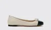 Scarosso Carla Leather Ballerina Shoes In White Edit - Calf