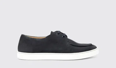 Scarosso Chad Leather Sneakers In Blue