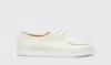 Scarosso Chad Leather Sneakers In Off White - Nubuck