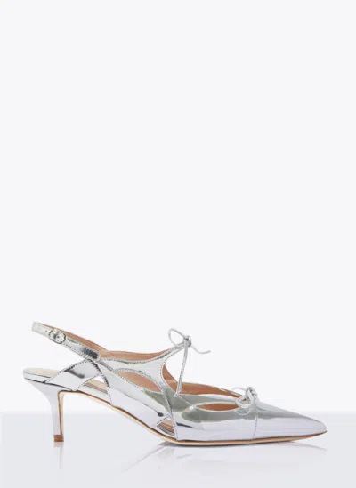 Scarosso Cinderella Slingback Pumps In Silver