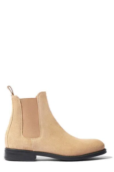 Scarosso Claudia Beige Suede - Woman Chelsea Boots Beige In Beige - Suede