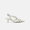 Scarosso Leather Pumps In Off White - Calf