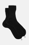 Scarosso Cotton Ankle Socks In Black